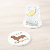 Dessous De Verre En Grès Dachshund Love (Côté)