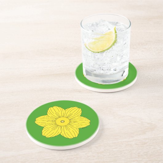 Dessous De Verre En Grès Daffodique héraldique (Côté)