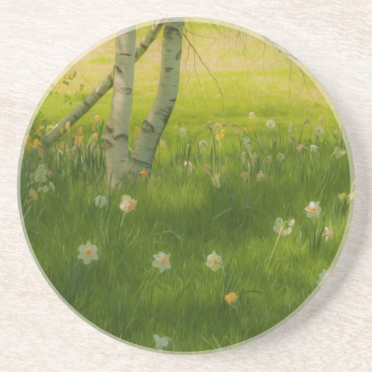 Dessous De Verre En Grès Daffodiques de printemps (Devant)
