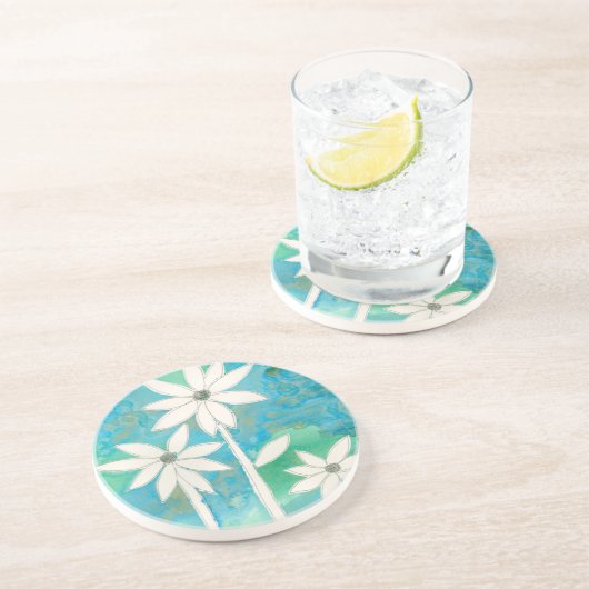 Dessous De Verre En Grès Dainty Daisies II (Côté)