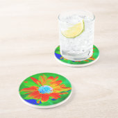 Dessous De Verre En Grès Daisy en Infrarouge (Côté)