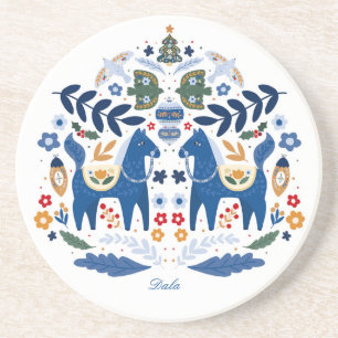 Dessous De Verre En Grès Dala Horse - Home Sweet Home