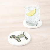 Dessous De Verre En Grès Dalmatien (Côté)
