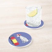 Dessous De Verre En Grès Dalmatien (Côté)