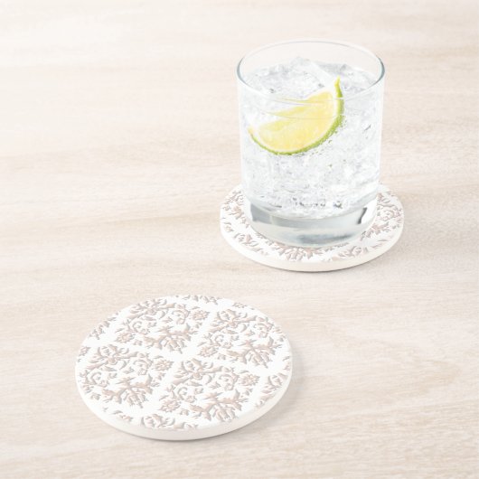 Dessous De Verre En Grès Damas 3D (Côté)