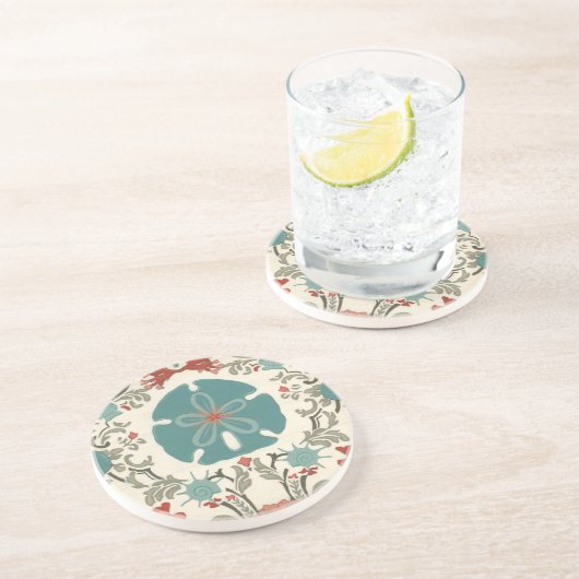 Dessous De Verre En Grès Damas côtier II (Côté)