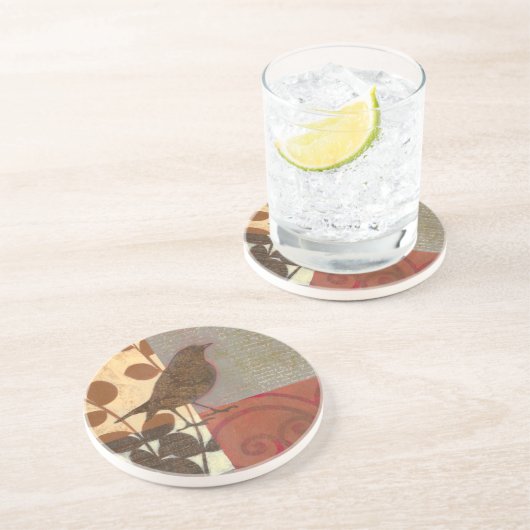 Dessous De Verre En Grès Damask Sparrow (Côté)