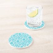 Dessous De Verre En Grès Damask Turquoise (Côté)