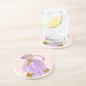 Dessous De Verre En Grès Dame à costumes Art Déco (Côté)