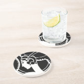 Dessous De Verre En Grès Dame Art déco (Côté)