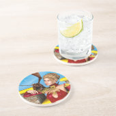 Dessous De Verre En Grès Dame Dragon (Côté)