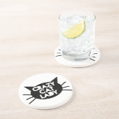 Dessous De Verre En Grès Dame du Crazy Cat (Côté)