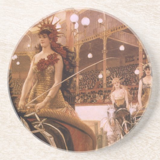 Dessous De Verre En Grès Dames des Voitures (alias Cirque) de James Tissot (Devant)