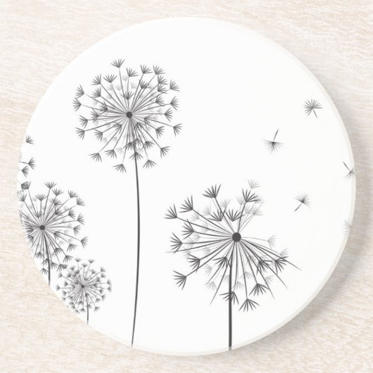 Dessous De Verre En Grès Dandelion (Devant)