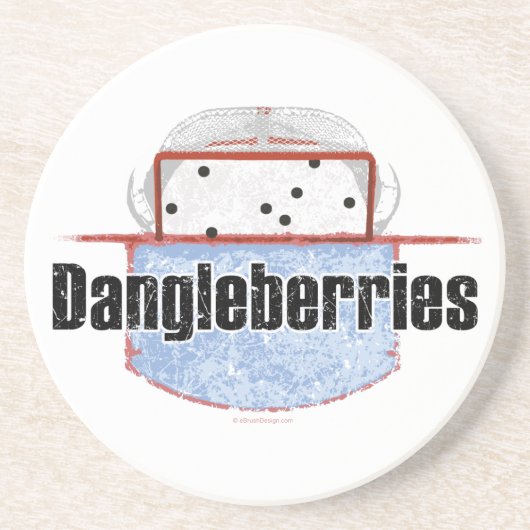 Dessous De Verre En Grès Dangleberries de hockey (Devant)