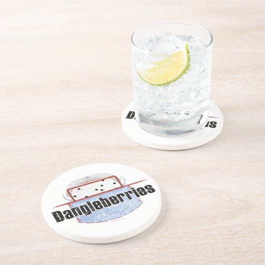 Dessous De Verre En Grès Dangleberries de hockey (Côté)