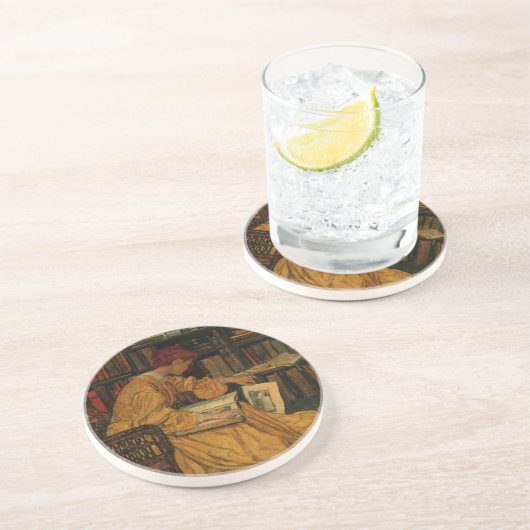 Dessous De Verre En Grès Dans la bibliothèque (Côté)