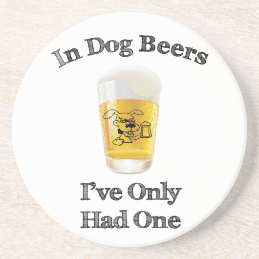 Dessous De Verre En Grès Dans les bières à chiens (Devant)