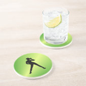 Dessous De Verre En Grès Danse Moderne Verte (Côté)