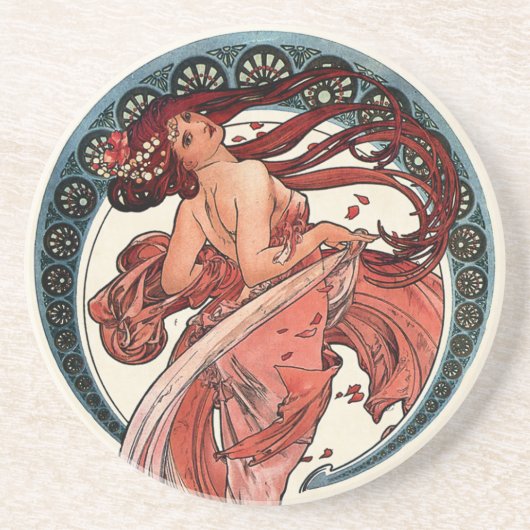 Dessous De Verre En Grès Danse par Alfons Mucha 1898 (Devant)