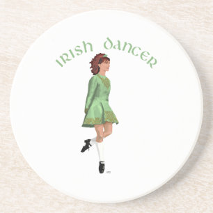 Dessous De Verre En Grès Danseur de step irlandais - Vert