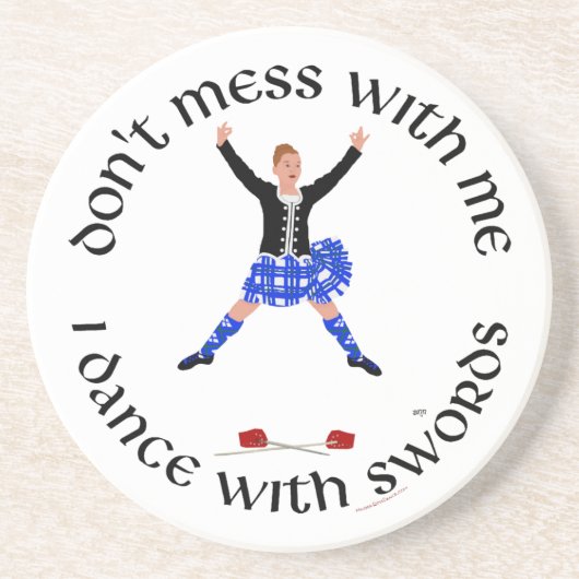 Dessous De Verre En Grès Danseur des Highlands écossais (Devant)