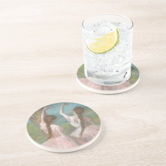 Dessous De Verre En Grès Danseuses en rose Edgar Degas (Côté)