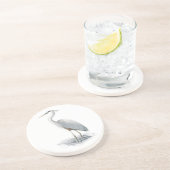 Dessous de verre en grès d'art du Grand Héron bleu (Côté)