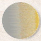 Dessous de verre en grès d'assemblage or et argent (Devant)