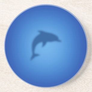 Dessous De Verre En Grès Dauphin bleu