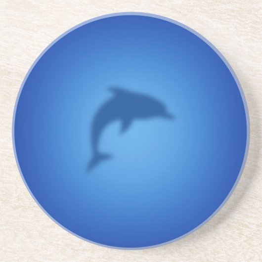Dessous De Verre En Grès Dauphin bleu (Devant)