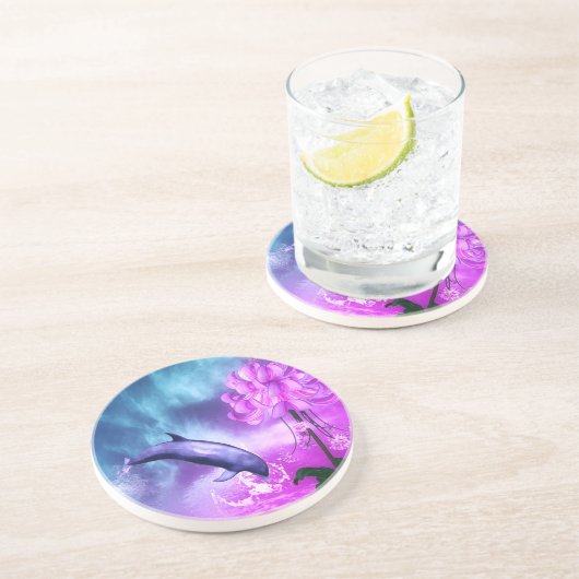 Dessous De Verre En Grès Dauphin d'Imaginaire (Côté)