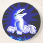 Dessous De Verre En Grès Dauphin souriant (Devant)