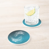 Dessous De Verre En Grès Dauphins Abstraits en jeu (Côté)