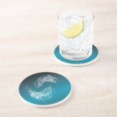 Dessous De Verre En Grès Dauphins Abstraits en jeu (Côté)