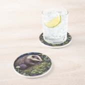 Dessous de verre en grès de Badger de minuit (Côté)