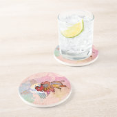 Dessous de verre en grès de bison peint (Côté)