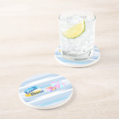 Dessous de verre en grès de Blue Beach House (Côté)