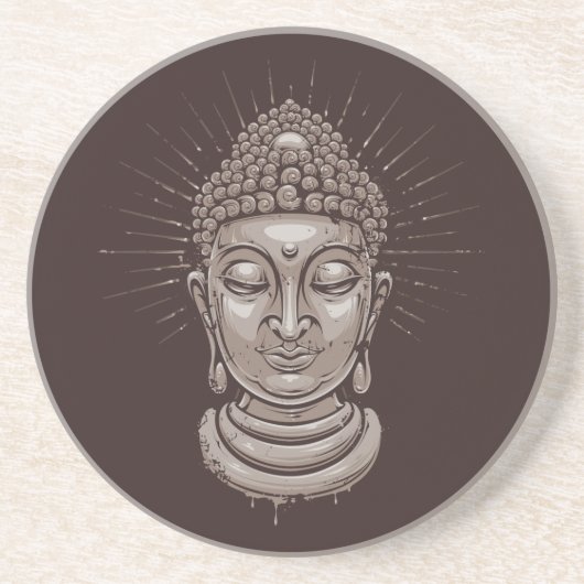 Dessous de verre en grès de Bouddha Illustration (Devant)