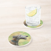 Dessous de verre en grès de Brindle Greyhound (Côté)