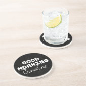 Dessous de verre en grès de café Sunshine Good Mor (Côté)