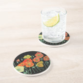 Dessous de verre en grès de fleur de cépages orang (Côté)