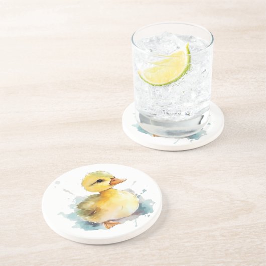 Dessous de verre en grès de grès d'aquarelle pour  (Côté)