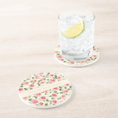 Dessous De Verre En Grès De jolies roses roses (Côté)