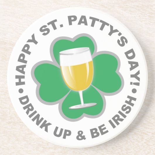 Dessous de verre en grès de la Saint-Patrick (Devant)