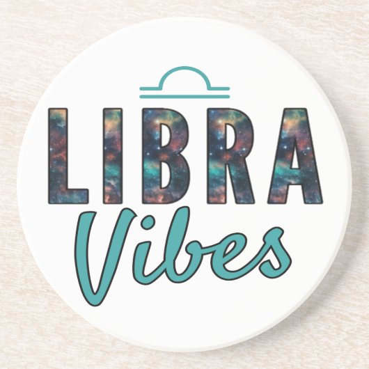 Dessous de verre en grès de Libra Vibes (Devant)