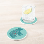 Dessous de verre en grès de l'ours bleu (Côté)