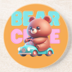 Dessous de verre en grès de l'ours mou