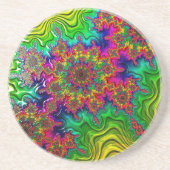 Dessous de verre en grès de Mandelbrot Color Explo (Devant)
