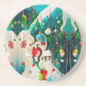 Dessous de verre en grès de Noël (Devant)